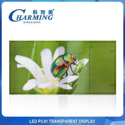 16 Bit Flexible Transparent LED-Bildschirm 7,8 mm Pixel Tonhöhe Hohe Transparenz Musik LED Videowand