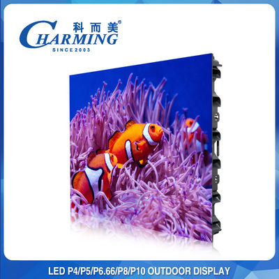 Farbenfrohe P5 P8 feste LED-Außeneinstellung mit hoher Helligkeit Werbebildschirm