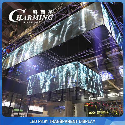IP65 imprägniern transparente LED-Wand, Antikollisions-transparenter Videoglasschirm