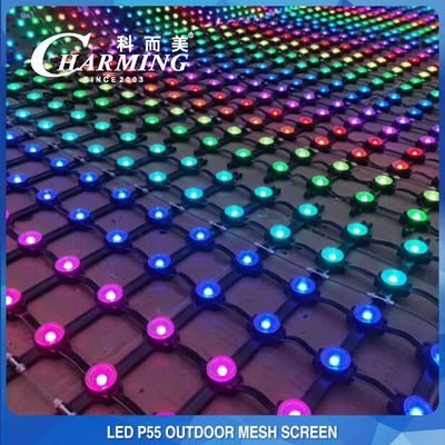150 W P55 Flexibler LED-Mesh-Bildschirm, wasserdicht, vielseitig, 324 Punkte/m2
