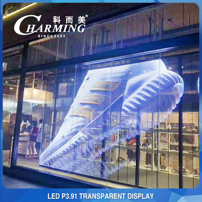 Charmante transparente LED-Wandanzeige für den Außenbereich Antikollision 500 x 1000 mm