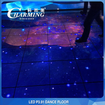 LED-Bodenfliesen Bildschirmplatz RGB Led-Bodenfliesen-Display Bildschirm wasserdicht IP65 3840Hz Unterstützung Weeding Dance Show