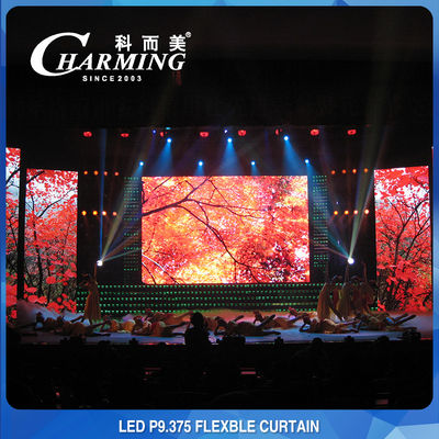 Vollfarbiger flexibler RGB-LED-Anzeigevorhang HD P9.375 Ultra Slim