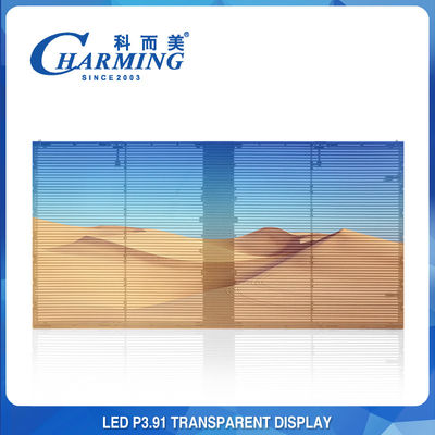 WAND-Anzeige des Einkaufszentrum-3D LED Glastransparente LED Videoder filmwerbungs-P3.91