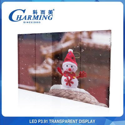 WAND-Anzeige des Einkaufszentrum-3D LED Glastransparente LED Videoder filmwerbungs-P3.91