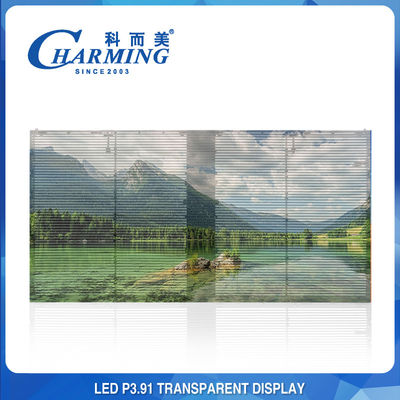 Transparenter LED Videowand-hohe Helligkeits-geführter Gras-Schirm P3.91 im Freien