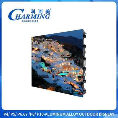 P4/P5/P6.67/P8/P10 PCB-Schaltfläche Aluminiumlegierung 10%~90%RH Außen 320*160mm Außenbildschirm ≥1920Hz