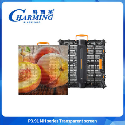5000nits Hohe Helligkeit P3.91 Außenglas Transparent Led Videowand
