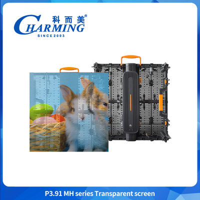 5000nits P3.91 Außen Led Transparent Video Wand Glas Led Anzeige