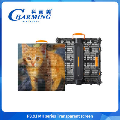 P3.91 16bit Transparent Led Panel 220v Außenwinddicht Led Videowand