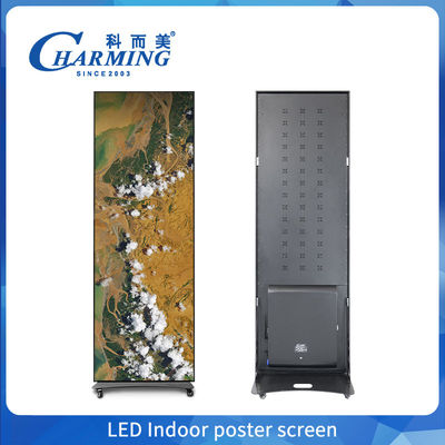 Bewegliche 4K-LED-Poster-Display-Bildschirm P1.86, P2 Werbe-LED-Videowandbildschirm