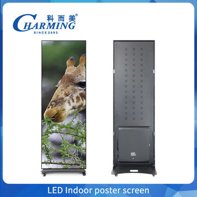 Innenraum-Full-Colour-Poster-LED-Display P1.86 Standende digitale Plakat-LED-Bildschirm