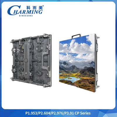P2.9mm Vollfarb-LED-Panel Innenraum gekrümmter Hintergrund Aluminium Schrank Led-Bildschirm für Werbung
