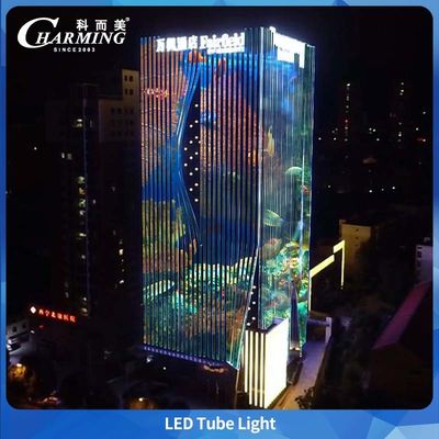 Graue Aluminiumlegierung Rohrlicht von Charmingled Originalhersteller mit DMX-Steuerung und IP66 für Außengebäude und Brückenplätze