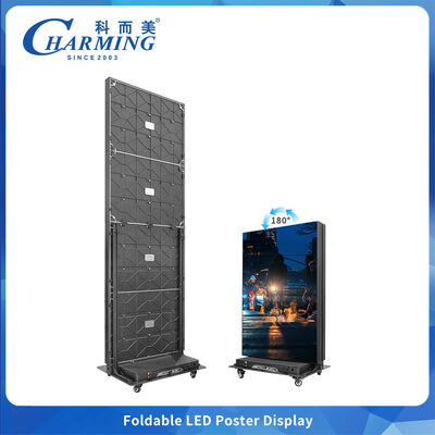 Klappbare P1.86 Indoor LED Display Poster Board Video Wandbildschirm mit Lufttransportbox enthalten