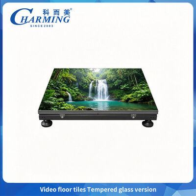 500x1000mm Hochleistungs-P3.91 LED-Video-Bodenfliesen / gehärtetes Glas Interaktive Tanzfläche