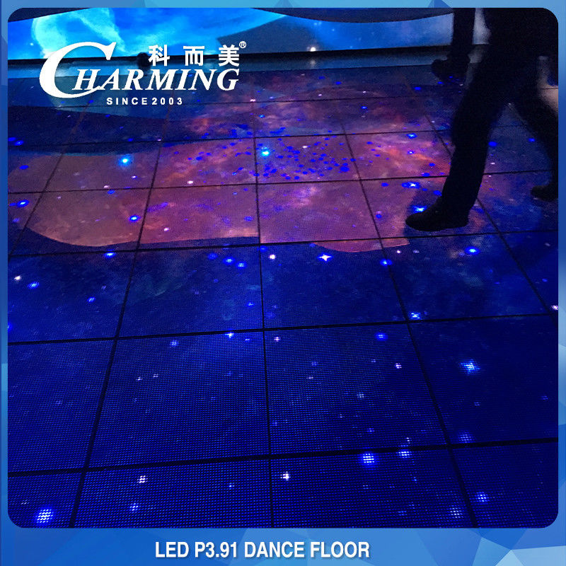 LED-Bodenfliesen Bildschirmplatz RGB Led-Bodenfliesen-Display Bildschirm wasserdicht IP65 3840Hz Unterstützung Weeding Dance Show