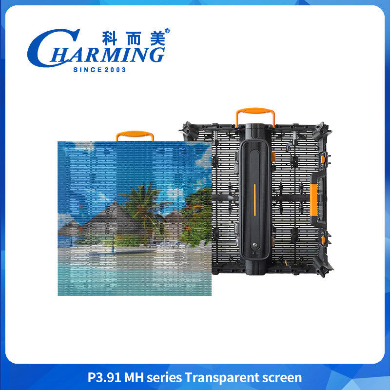 Vollfarbige 3D-P3.91MH-Serie Transparentes Bildschirm Ultra-dünnes wasserdichtes Ledwandbildschirm
