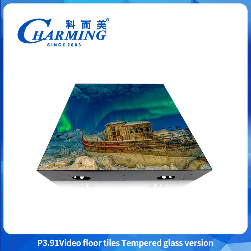 Anpassung P3.91 Video-Panel-Display SMD1921 Innen- und Außenglas + Gob-Abdeckung + Eisenrahmen-Schild Led Tanzboden zum Mieten