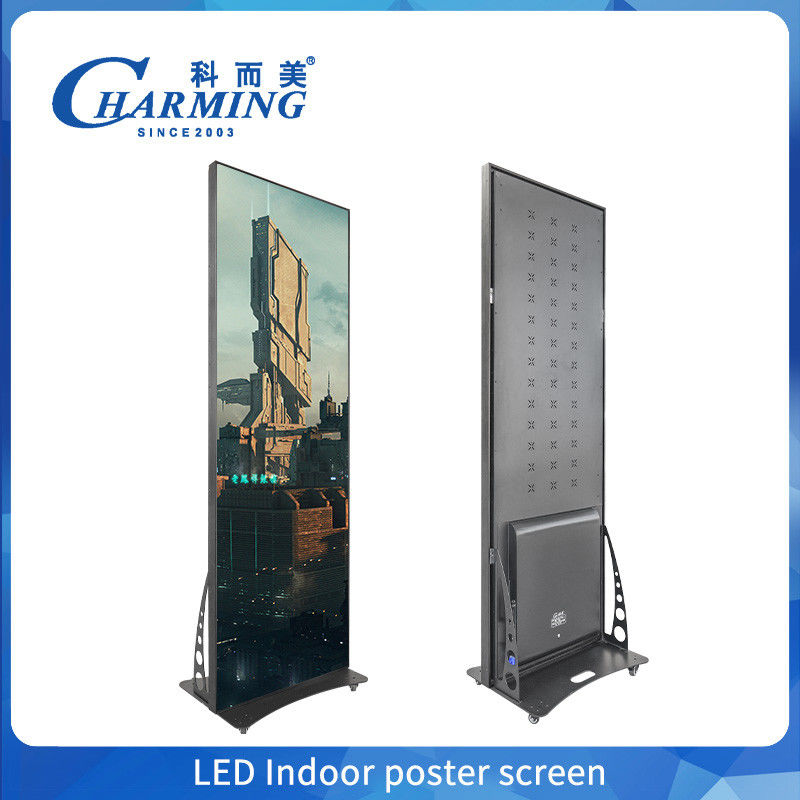 Bewegliche 4K-LED-Poster-Display-Bildschirm P1.86, P2 Werbe-LED-Videowandbildschirm