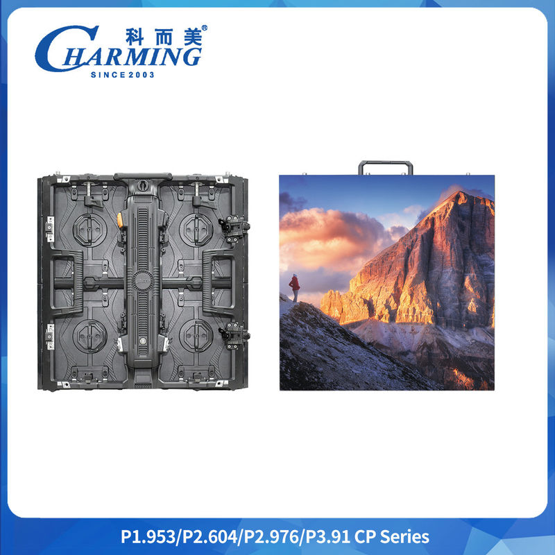 P2.6/2.976/3.91 Aluminiumlegierung Box verstellbarer Bogen Größe 500*500mm/500*1000mm 7680Hz HD Vermietung Outdoor Led Didplay