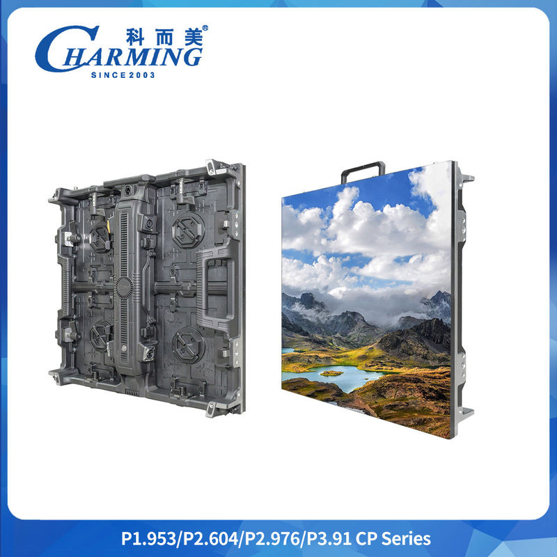 P2.9mm Vollfarb-LED-Panel Innenraum gekrümmter Hintergrund Aluminium Schrank Led-Bildschirm für Werbung