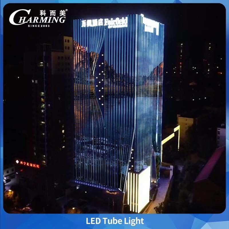 PC-Abdeckung SMD5050 IP65 LED-Röhrenlicht für Außenwerbung an großen Gebäuden