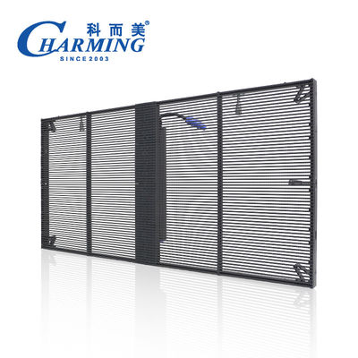 Werbung des Schirmes LED-transparenter Folie auf Glas-Innenim Freien P3.91