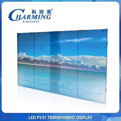 4k transparente Mietanzeige des Bildschirm-P3.91 500X1000mm im Freien