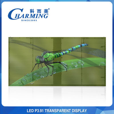 500x1000mm farbenreiche transparente Glasanzeige 4K wasserdicht