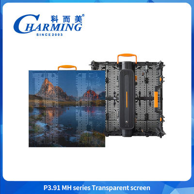 Farbenreiches transparentes LED-Videowand 1000X500mm Verkaufsmöbel LED-P3.91 im Freien