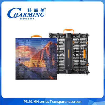 Hohe Helligkeit P3.91 500*500 mm Wasserdichtes Transparentes Led-Display-Schrank