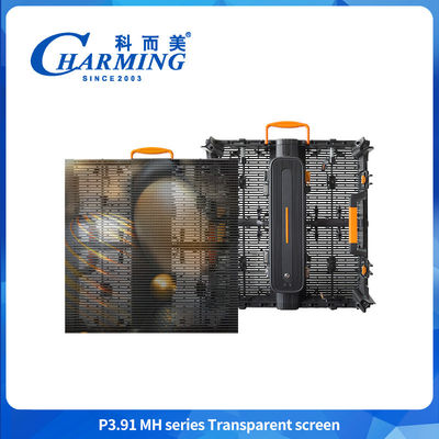 3840Hz Transparent Video Glasbildschirm 500*500mm Werbung Led Billboard P3.91 Video Wand Außen
