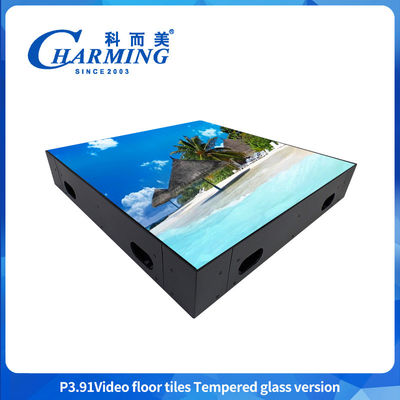 Hohe Helligkeit Glas + Gob Cover + Eisenrahmen Led Video Panel Pantalla Interaktiv 3.91MM Outdoor Indoor Video Bühnenbildschirm Led Rgb bunter Tanzboden