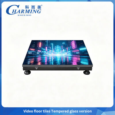 500x1000mm Hochleistungs-P3.91 LED-Video-Bodenfliesen / gehärtetes Glas Interaktive Tanzfläche